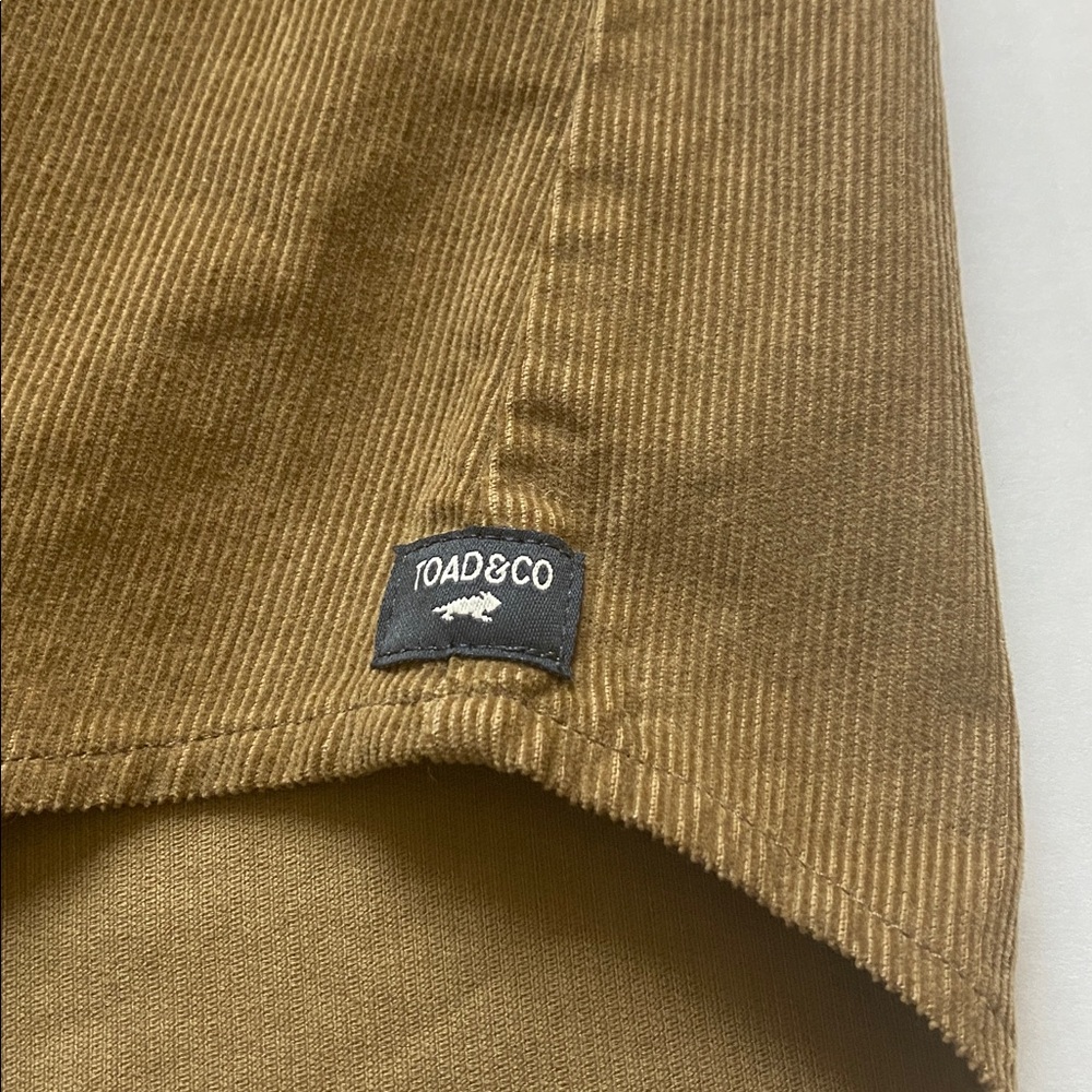 NWT TOAD & CO Scouter Cord Long Sleeve Button Up Shirt In‎ Honey Brown - Picture 8 of 12